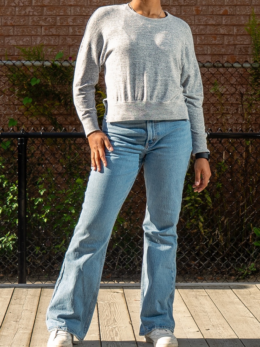 Abercrombie & Fitch Heather Gray Crewneck Sweater